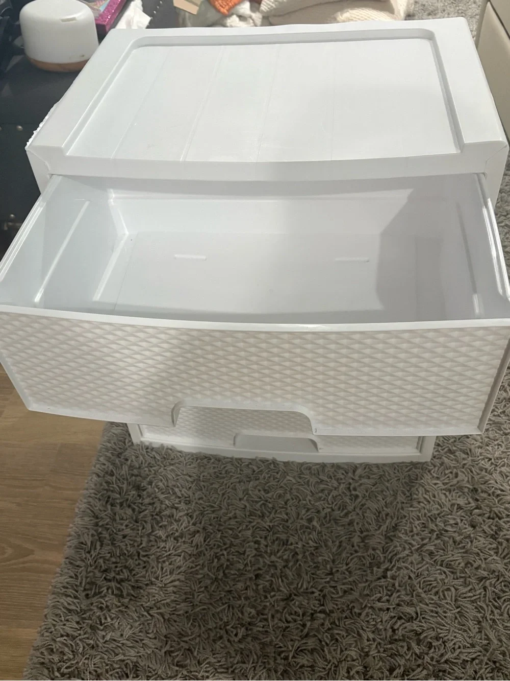 White 3-Drawer Plastic Storage Organizer